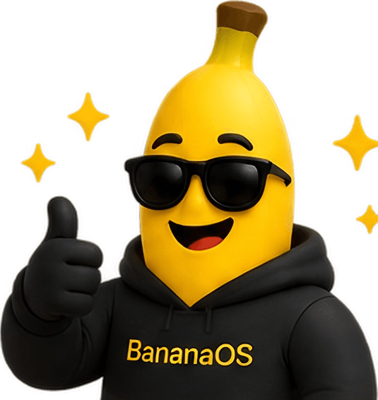 Banano levantando el pulgar